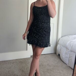 Altar'd State Black Sparkle mini dress
